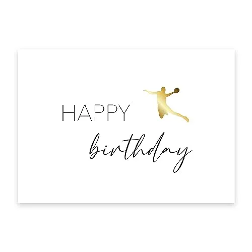 Premium Geburtstagskarte Handballer Karte happy birthday Karte Geburtstag 1