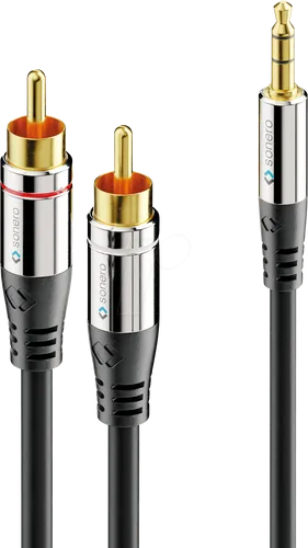 SON AC600-050 - Audio Kabel, 3,5 mm Klinkenstecker auf 2x Cinch, 5 m