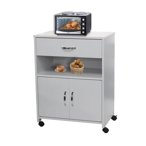 HTI-Line Küchenschrank Blanca Weiß - 2 Türen, 3 Regalfächer und 1 Schublade, robust und ideal für die moderne Küche