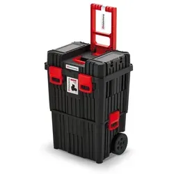 Prosperplast Werkzeugtrolley HEAVY - Robuster Werkzeugtrolley aus Kunststoff, ideal für Profis und Heimwerker. Mit 45 x 36 x 64 cm bietet er viel Stauraum und ist sofort einsatzbereit.