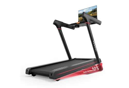 YESOUL T3 PLUS Laufband mit 21,5" FHD Bildschirm und automatischer Steigung - Klappbares Laufband mit 10 % automatischer Steigung und 21,5-Zoll-FHD-Bildschirm. Genießen Sie ein individuelles Trainingserlebnis mit drehbarem Display und immersivem Sound – ideal für kleine Fitnessräume.