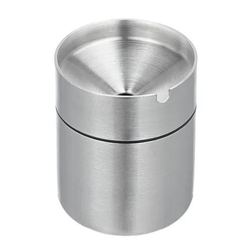 Relaxdays Aschenbecher mit Deckel – Edelstahl für den Garten - Stylischer und praktischer Aschenbecher mit Deckel aus Edelstahl, ideal für den Außenbereich. Robust, spülmaschinenfest und leicht zu reinigen – perfekt für den Einsatz im Garten.