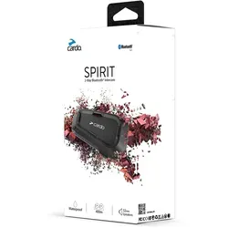 Cardo Spirit Kommunikationssystem Doppelset - Schwarz - Motorrad-Headset mit 400 m Reichweite, wasserdicht und 10 Stunden Sprechzeit. Perfekt für Rider-to-Rider Kommunikation mit Premium-Funktionen zu einem günstigen Preis.