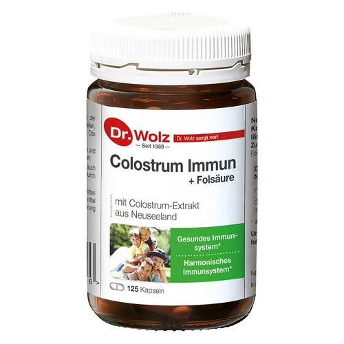 Colostrum Immun Doktor Wolz Kapseln - Arzneimittel zur Stärkung der Abwehrkräfte mit 950 mg Colostrum-Extrakt und Folsäure, magensaftresistent für optimale Wirkung – ideal für Ihre Vitalität.