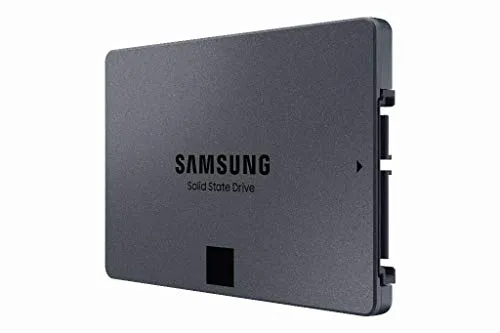 Samsung SSD 860 QVO 1 TB - 2,5 Zoll interne SATA SSD mit 1 TB Speicher, bietet blitzschnelle Lesegeschwindigkeiten von bis zu 550 MB/s und zuverlässige Leistung dank 4-bit MLC-NAND Technologie.