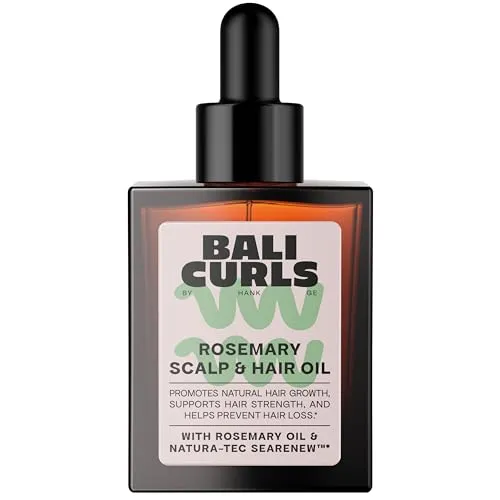 BALI CURLS Rosemary Grow Scalp & Hair Oil – Veganes Haaröl für gesundes Haar - Haaröl für Kopfhautpflege: Revitalisiert und stärkt das Haar mit Rosmarin, Sapoteöl und Mikroalgen. Ideal für die Curly Methode und tierversuchsfrei.