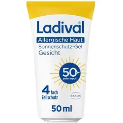 Ladival Sonnenschutz-Gel für allergische Haut LSF 50+, 50 ml - Hochwirksamer Sonnenschutz für empfindliche Haut, speziell für das Gesicht. Mit Lichtschutzfaktor 50 bietet es optimalen Schutz und ist ideal für den täglichen Einsatz.