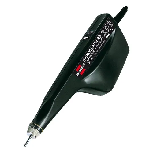 Brennenstuhl Signograph 25 Set - Multifunktionswerkzeuge - Leistungsstarkes 25 Watt Graviergerät mit gehärtetem und austauschbarem Hartmetall-Stichel für präzise Gravuren.