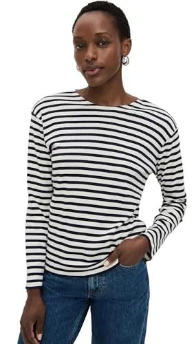 Closed Langarmshirt mit Streifenmuster Marine (568 Dark Night) M - Stylisches Langarmshirt für Herren mit maritimem Streifenmuster, ideal für entspannte Freizeitlooks.