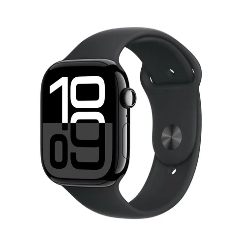Apple Watch Series 10 (GPS 46 mm) - Smartwatch in Diamantschwarz, EKG App, Always-On Display und 50 m Wasserschutz, ideal für Fitness und Gesundheit
