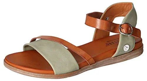 Mustang Damen 1424-807 Sandale, grün, 39 EU - Wanderschuhe für Damen mit flachem Absatz und stylischem Design, ideal für sommerliche Outdoor-Aktivitäten und bequemes Tragen.