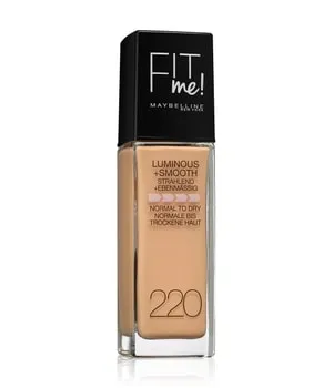 Maybelline New York Make Up, Fit Me! Foundation mit LSF18, Für makellose Haut, Alle Hauttypen, Nr. 220 Natural Beige, 30 ml