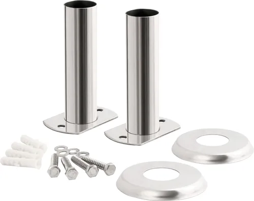 Zelsius Edelstahl Poolleiter Halterung | Ø 40 mm | Flansch Set für Pool Leiter - Leitern & Treppen: Edelstahl Flansch Set für Poolleiter mit schneller Montage ohne Einzementieren, ideal für eine sichere und stabile Befestigung.