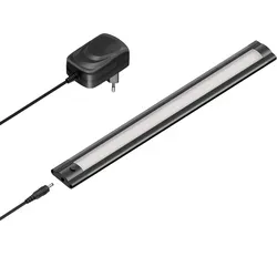 ledscom.de LED Unterbau-Leuchte SIRIS schwarz matt, 30cm, 370lm - Vielseitige LED Unterbauleuchte SIRIS für Küchen und Arbeitsflächen. Extra flach und blendfrei, sorgt für gleichmäßige Ausleuchtung. Einfache Montage und integrierter Schalter für komfortable Nutzung.