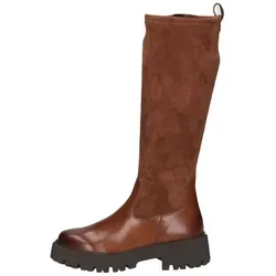CAPRICE Damen Stiefel mit Absatz und Thermosohle, Braun (Cognac Comb), 41 EU - Wanderschuhe mit innovativem Memory-Schaumstoff-Fußbett für optimalen Komfort und Gelenkschutz. Die Thermosohle hält Ihre Füße an kalten Tagen warm.