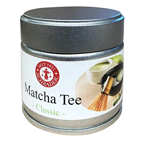 Schrader | Matcha Tee Pulver | Bio aus Japan fein gemahlen 100 Prozent reiner Grüntee ohne Zusatz vegan Premiumqualität | 30 g