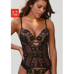 JETTE Corsage mit Push-up-Kissen und abnehmbare Strapse, sexy Dessous, Reizwäsche