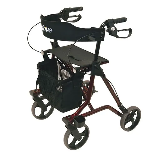 Drive Medical Leichtgewicht Rollator Torro rot - Behinderten-Bedarf - Leichter und wendiger Rollator, ideal für drinnen und draußen, bietet Sicherheit und Komfort für mehr Mobilität.