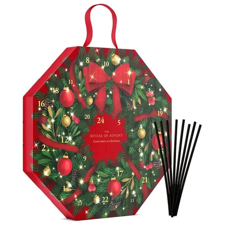 Rituals Adventskalender Rituals Adventskalender Classic 2025 (24-tlg), Classic Rituals Adventskranz 2025 + Ersatz-Duftstäbchen