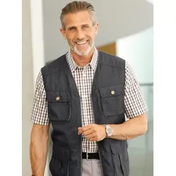 Kurzweste MARCO DONATI, Herren, Gr. 54, grau, 100% Polyester, unifarben, meliert, Westen