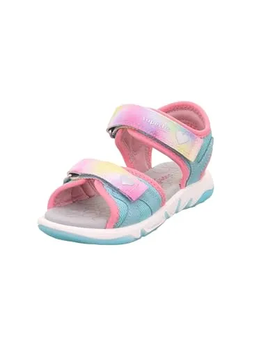 Superfit Pebbles Sandalen in Hellgrün/Rosa (7510) für Mädchen - Die sportlichen Superfit Sandalen PEBBLES bieten perfekten Halt und Tragekomfort. Mit atmungsaktivem Futter, rutschhemmender Sohle und individueller Verstellbarkeit sind sie ideal für Freizeit und Camping.