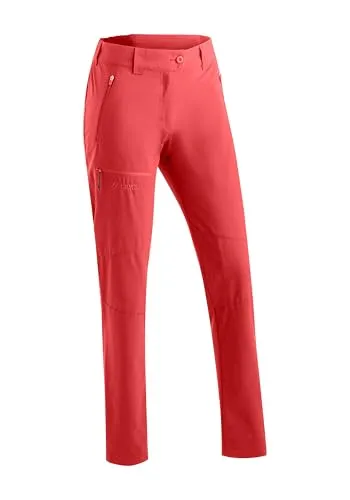 Maier Sports Damen Lulaka Loop Hose - Größe XS, rot - Wanderhosen aus recyceltem Material, bequem und elastisch, perfekt für Outdoor-Abenteuer und umweltbewusste Abenteuerlustige.
