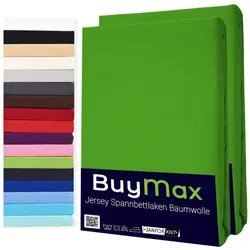 Buymax® Spannbettlaken 100x200cm Doppelpack - 2er-Set Spannbetttücher aus 100% Baumwolle, ideal für Matratzen bis 25 cm Höhe. Faltenfreier Sitz dank Rundumgummi, pflegeleicht und atmungsaktiv. Umweltfreundlich und Oeko-Tex zertifiziert.