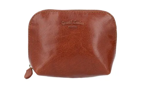 Gusti Kosmetiktasche Leder - Leo Utensilientasche für Herren - KOMPakte Kulturtasche aus robustem Büffelleder, ideal für Hygieneartikel und kleine Notfallhelfer. Wasserabweisend und pflegeleicht, perfekt für unterwegs und gefertigt unter fairen Bedingungen.