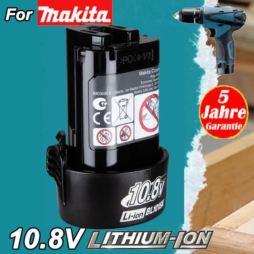 Makita Akku BL1015K 10,8V - Ersatzakku für Akku-Werkzeuge - Zubehör für Elektrowerkzeug: Original Makita Akku mit 1,5 Ah, ideal für längere Einsatzzeiten und schnelle Ladezeiten von nur 55 Minuten.