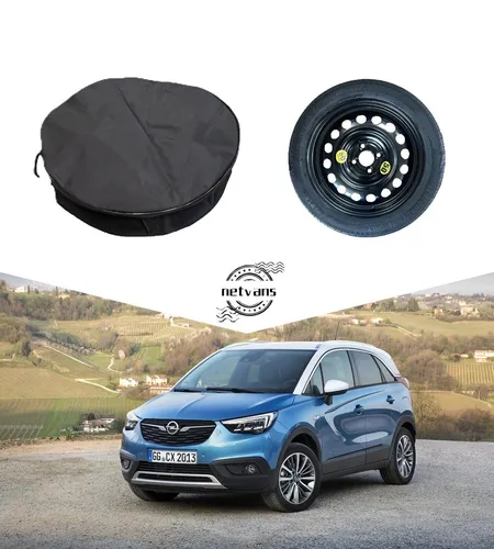 Ersatzrad Notrad Reserverad 16" für OPEL CROSSLAND X - Komplettes Notrad mit Tasche, ideal für schnelle Hilfe bei Pannen, Geschwindigkeitsindex F: bis 80 km/h, 2 Jahre Herstellergarantie.