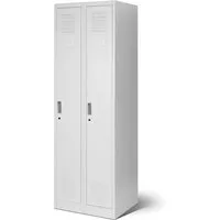 Jan Nowak Spind Umkleideschrank KACPER II 180 x 60 x 50 cm Grau - Praktischer Kleiderspind KACPER II für Umkleideräume. Robuste Bauweise aus pulverbeschichtetem Stahl, mit abschließbaren Türen und durchdachter Innenaufteilung für optimalen Stauraum. Ideal für Unternehmen, Werkstätten und Sporteinrichtungen.