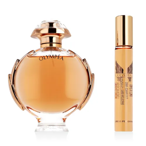 Paco Rabanne Olympéa Eau De Parfum Spray 80ml Set - Eau de Parfum Set mit 80ml und 20ml, femininer, blumig-orientalischer Duft, der Selbstvertrauen und Eleganz ausstrahlt.