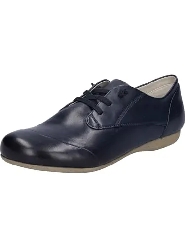 Josef Seibel Fiona 01 Slipper - Herren-Slipper in dunkelblau, aus hochwertigem Leder, mit elastischer Zierschnürung für optimalen Komfort und einfaches An- und Ausziehen.
