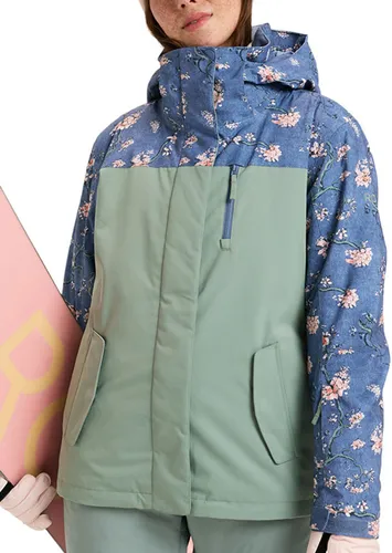 ROXY JETTY BLOCK Jacke 2025 - Wild Wind Chloe Blossom - S - Snowboardjacke mit 10K ROXY DryFlight Technologie, dauerhaft wasserabweisend und aus 54,8 % recyceltem Material, ideal für anspruchsvolle Wintersportler.