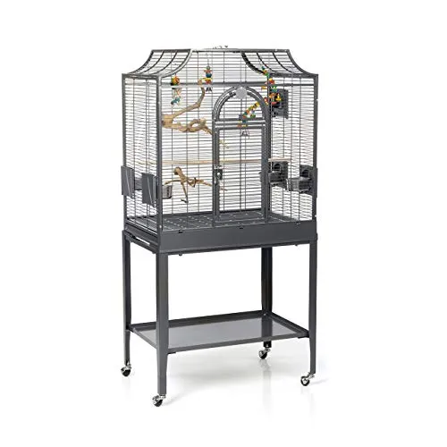 Montana Cages Madeira I Vogelkäfig für Sittiche - Premium Vogelkäfig für Sittiche, inkl. Anflugklappe und 4 Edelstahlnäpfen. Rost- und alterungsbeständig durch AVILON Pulverbeschichtung, ideal für ein komfortables Zuhause Ihrer Vögel.