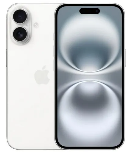 Apple iPhone 16 128GB White (MYE93ZD A) - Prepaid-Handy, herausragendes Kamera-System mit 48 MP Fusion Kamera und A18 Chip für brillante Fotos und Videos