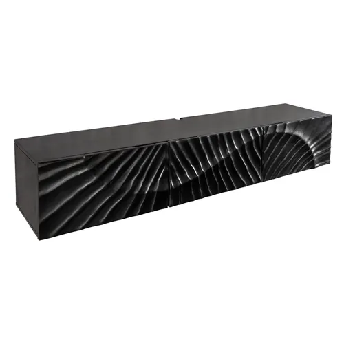 riess-ambiente Lowboard SCORPION 160cm schwarz (Einzelartikel, 1 St), Wohnzimmer · Massivholz · Mango · TV-Schrank · hängend · Industrial