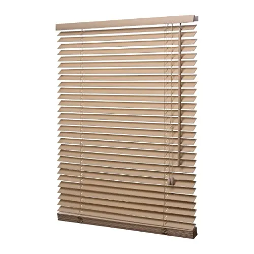 Ventanara® Holzjalousie 35mm Eiche weiß lasiert - Seitenzug- & Springrollos aus hochwertigem Lindenholz, stufenlos verstellbar für optimalen Sichtschutz und ideal für jedes Wohnraum, inklusive Badezimmer.