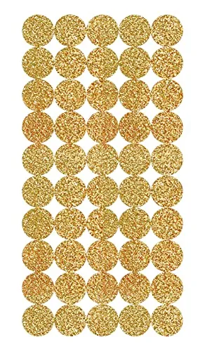 Rico Design Sticker Kreise gold 200 Stück Aufkleber 8.0 mm Papier Weihnachten selbstklebend