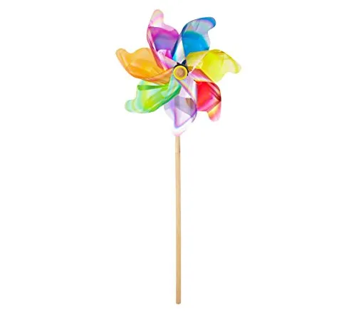 Dehner Windrad mit Lichtreflektion, Ø 42 cm, Höhe 109 cm, bunt