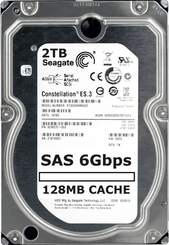 FESTPLATTE SEAGATE CONSTELLATION ES.3 ST2000NM0023 2TB 7.2K 128MB SAS2 3.5" Zoll