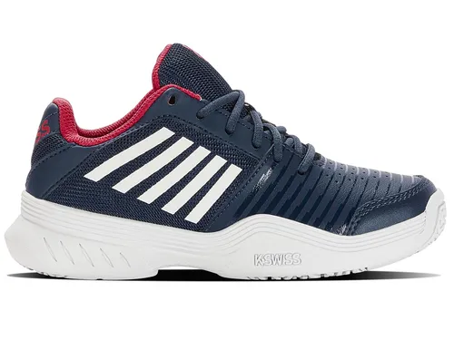 KSwiss Court Express Allcourt Tennisschuhe für Kinder - Opalblau/Rot/Weiß - Sneaker für Kinder, ideal für Tennisanfänger, bietet Komfort und stylisches Design zu einem tollen Preis.