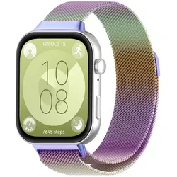 Milanese Metal Watch Arm Band mit Magnetverschluss Huawei Watch Fit 3 - Bunt