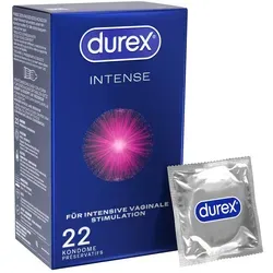 DUREX Intense Kondome - 22 Stück, mit Rippen und Noppen für intensiven Genuss und extra Stimulation