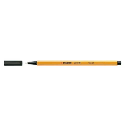 Stabilo Point 88 46 schwarz - Langlebiger Fineliner mit 0,4 mm Strichstärke, ideal für kreatives Zeichnen und präzises Schreiben