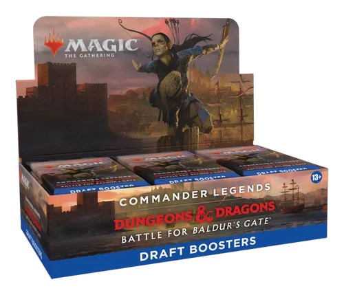 Commander Legends Battle for Baldurs Gate Draft Booster Display - englisch - TCG OVP Displays, spannende Booster für Magic: The Gathering mit strategischen Karten, ideal für Sammler und Spieler.