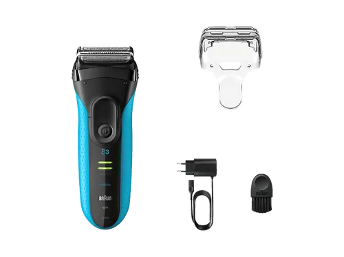 Braun Series 3+ 3040s Elektrorasierer - Elektrische Rasierer für Herren, bietet eine sanfte Rasur mit minimaler Reibung und ist sowohl für die Trocken- als auch Nassrasur geeignet. Genießen Sie ein präzises Ergebnis ohne Hautirritationen.