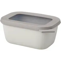 Mepal Vorratsdose Cirqula, Weiß, Hellgrau, Kunststoff, 1,5 L, 1.5 cm, BPA-frei, lebensmittelecht, luftdichter Verschluss, auslaufsicher, Deckel mit Sichtfenster, Küchenzubehör, Vorratsbehälter, Vorratsdosen