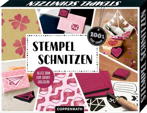 Stempel schnitzen: Alles drin zum Sofort-Loslegen! (100% selbst gemacht)