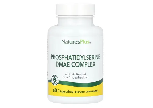 NaturesPlus Phosphatidylserin-DMAE-Komplex 60 Kapseln - 60 Kapseln mit geprüften Inhaltsstoffen für das allgemeine Wohlbefinden. Ideal zur Unterstützung der geistigen Leistungsfähigkeit und Konzentration.